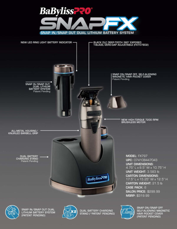 Trimmer BabylissPRO SnapFX - Imagen 2
