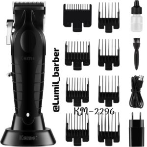 🔥 Kemei KM-2296 – Cortadora Profesional con Estilo y Precisión 🔥