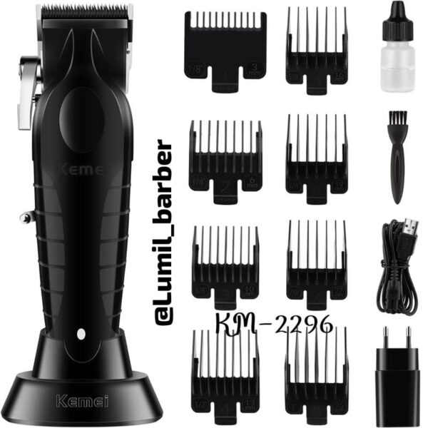 🔥 Kemei KM-2296 – Cortadora Profesional con Estilo y Precisión 🔥